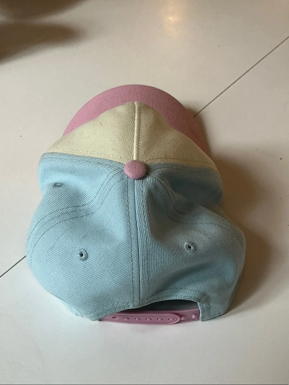 New Era Kids Colorblock Baseball Cap - Pink, Cream & Light Blue